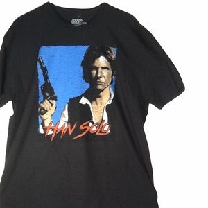 Star Wars Hans Solo Graphic Black Tee  XL NWT